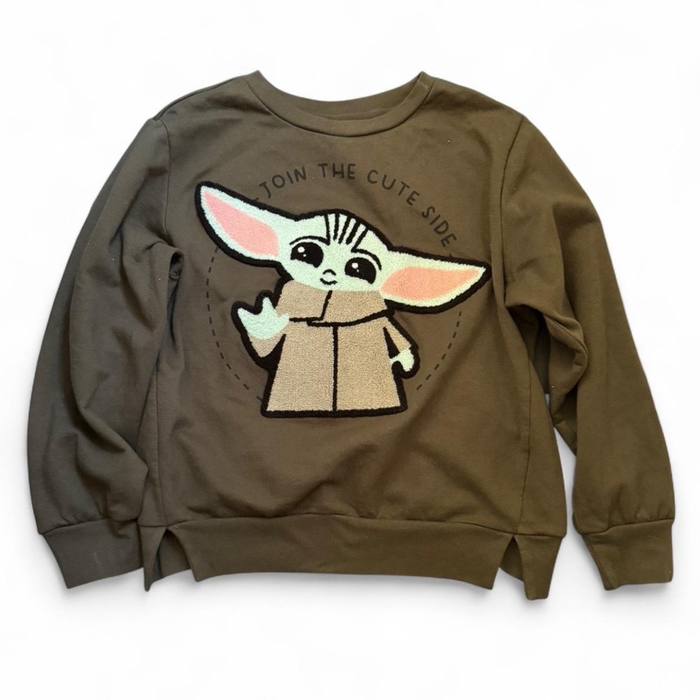 Star Wars Olive Hoodie with Baby Yoda Graphic